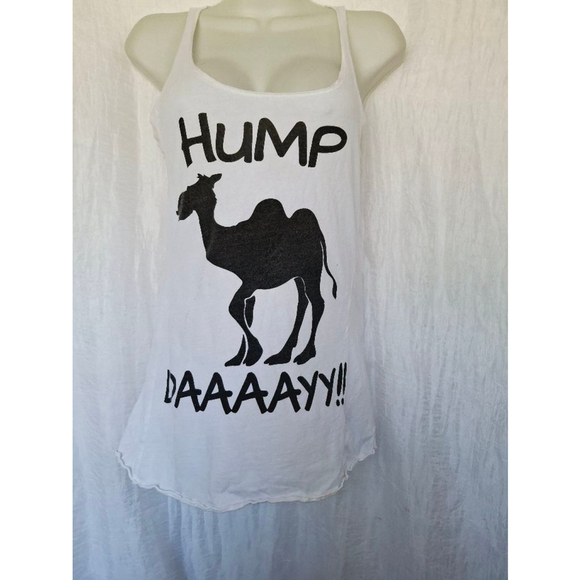 Romantic Rebel Tops - Women's Romantic Rebel Tank Top White M hump day camel